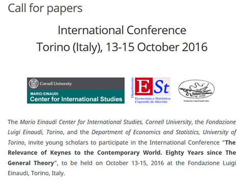 International Conference Torino (Italy), 13-15 October 2016