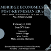 Ashwani Saith, “Cambridge Economics in the Post-Keynesian Economics: The eclipse of heterodox traditions”, Webinar on Feb 2, 2023